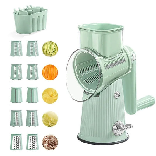 Manual Kitchen Grater with Stable Base and Multiple Grating Surfaces