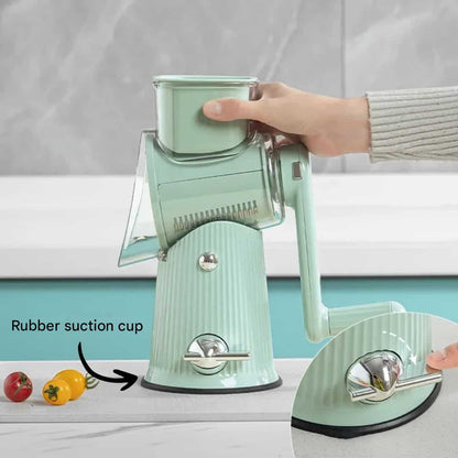 Manual Kitchen Grater with Stable Base and Multiple Grating Surfaces