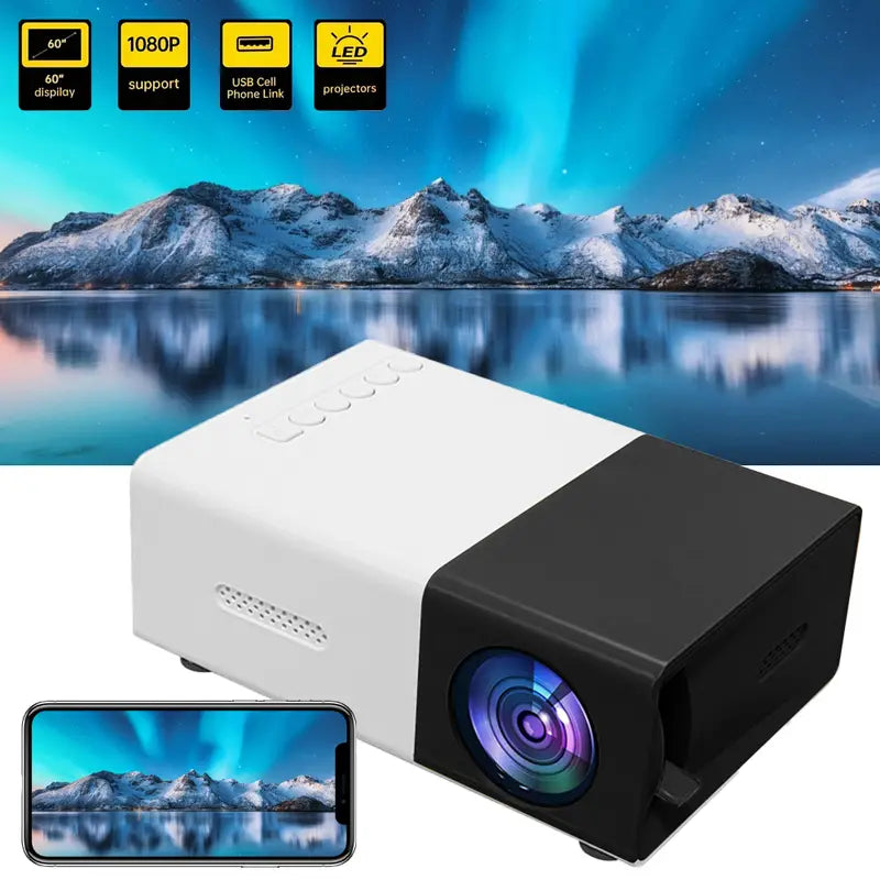Niki | Compact LED Mini Projector with Built-in Speakers
