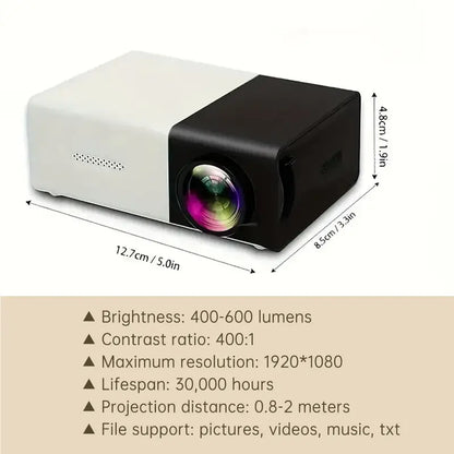 Niki | Compact LED Mini Projector with Built-in Speakers