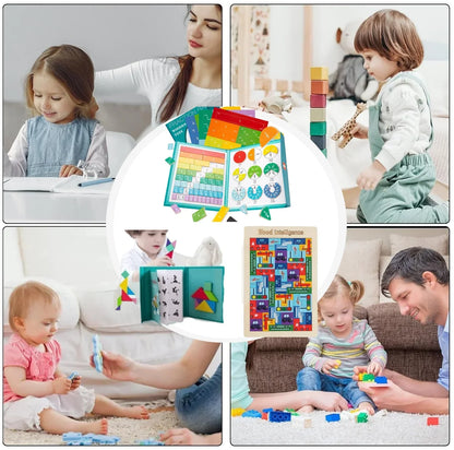 Hands-On Fraction Learning Book with Magnetic Pieces and Visual Color Guide