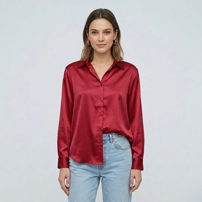 Siena Satin Longline Blouse