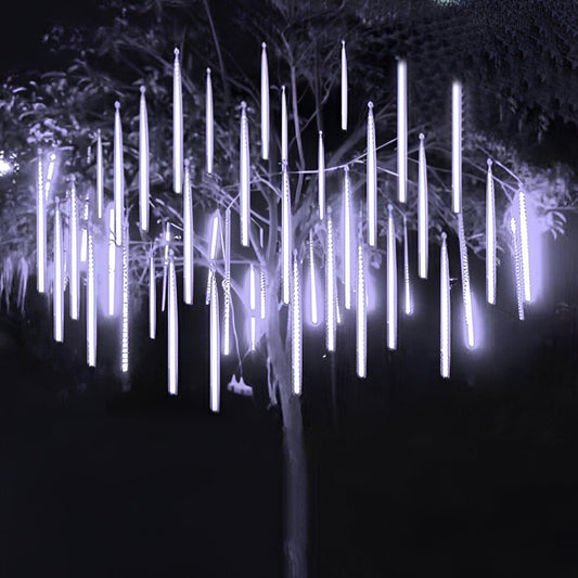 LED Meteor Shower Garland with Sequential Cascade Effect, 8 Strands 11.8 in