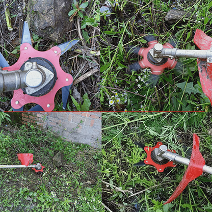 Steel Trimmer Head with Six Blades and Manganese Construction for Grass Cutters