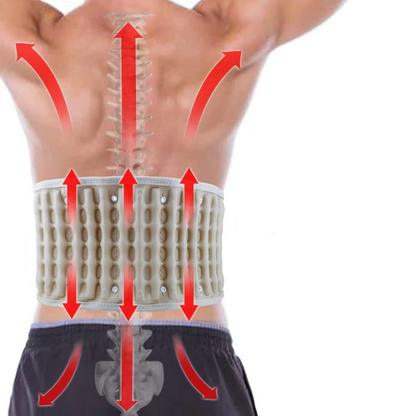 Inflatable Lower Back Support Belt with Hand Pump and Cotton Lining
