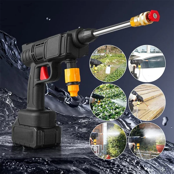 Portable Cordless Washer Spray with Dual Nozzles and 300W Motor
