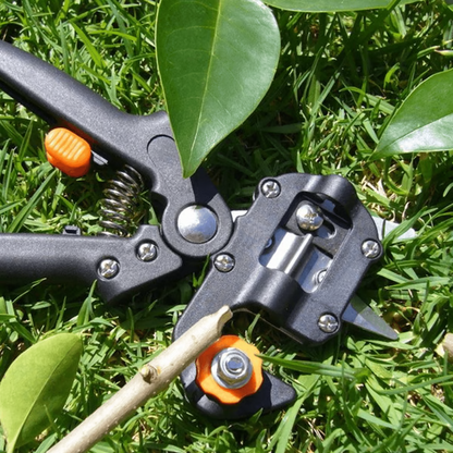 Grafting and Pruning Tool with Three Interchangeable Blades and Safety Lock