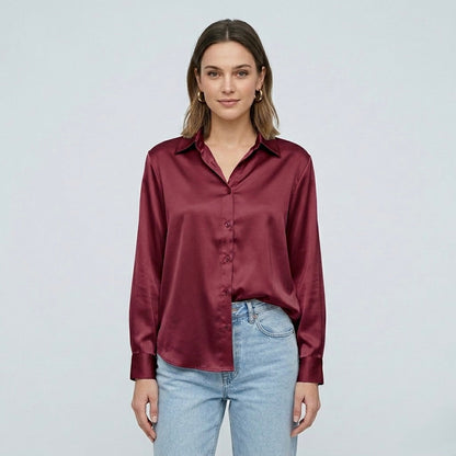 Siena Satin Longline Blouse