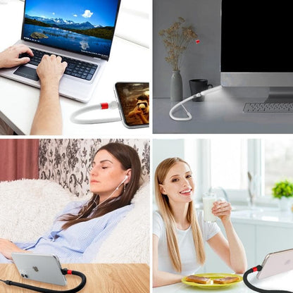 Charging Cable with Foldable Phone Stand and 2.4A Fast Charging
