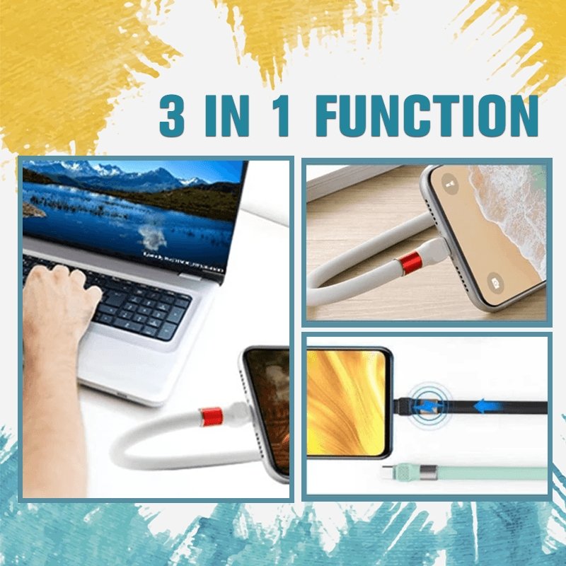 Charging Cable with Foldable Phone Stand and 2.4A Fast Charging