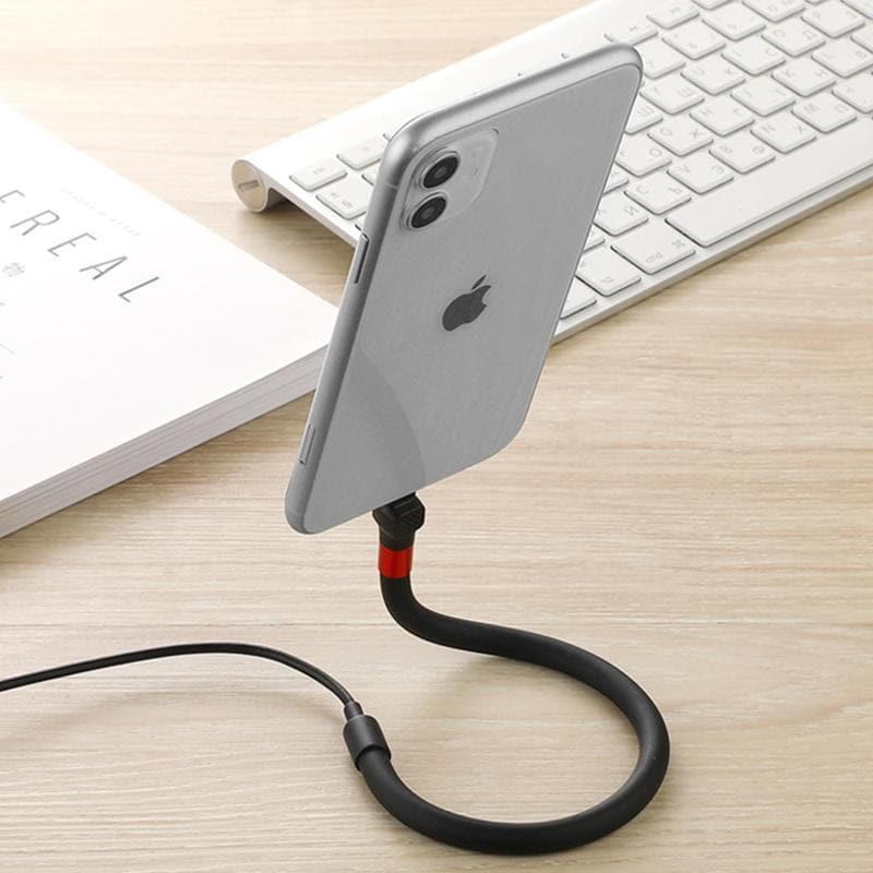 Charging Cable with Foldable Phone Stand and 2.4A Fast Charging