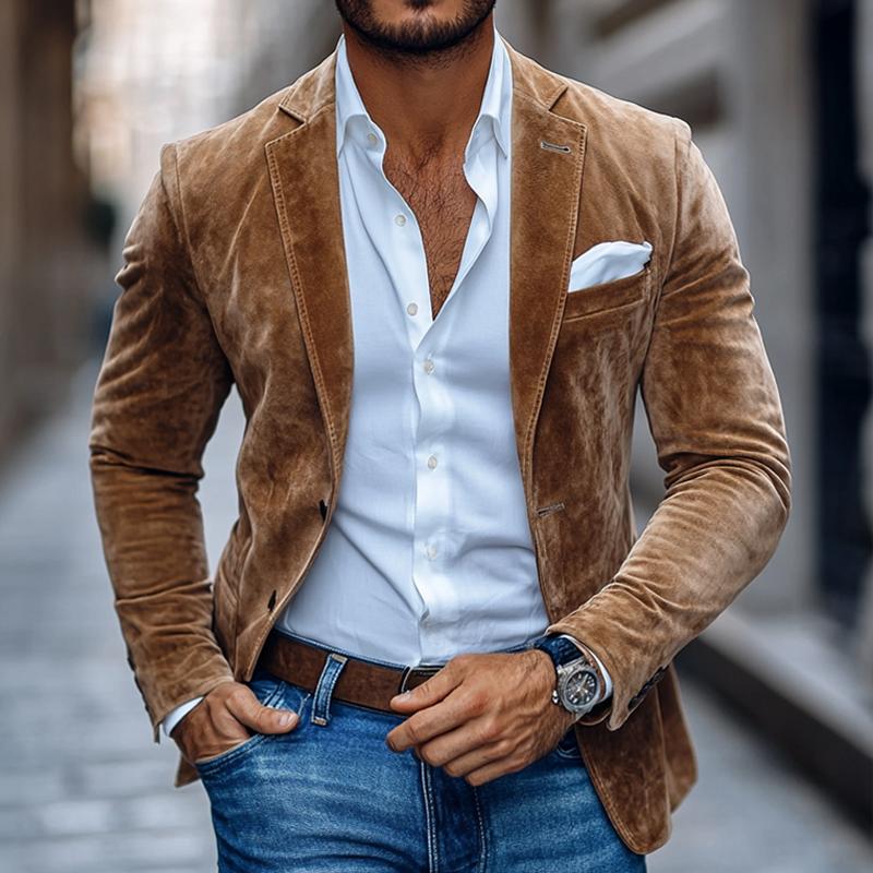 Brooks Suede Slim Blazer