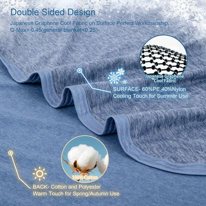 Lightweight Summer Blanket for Hot Sleepers with Cooling Fabric