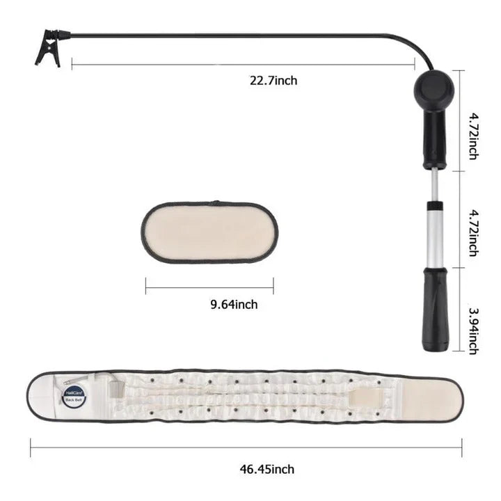 Inflatable Lower Back Support Belt with Hand Pump and Cotton Lining