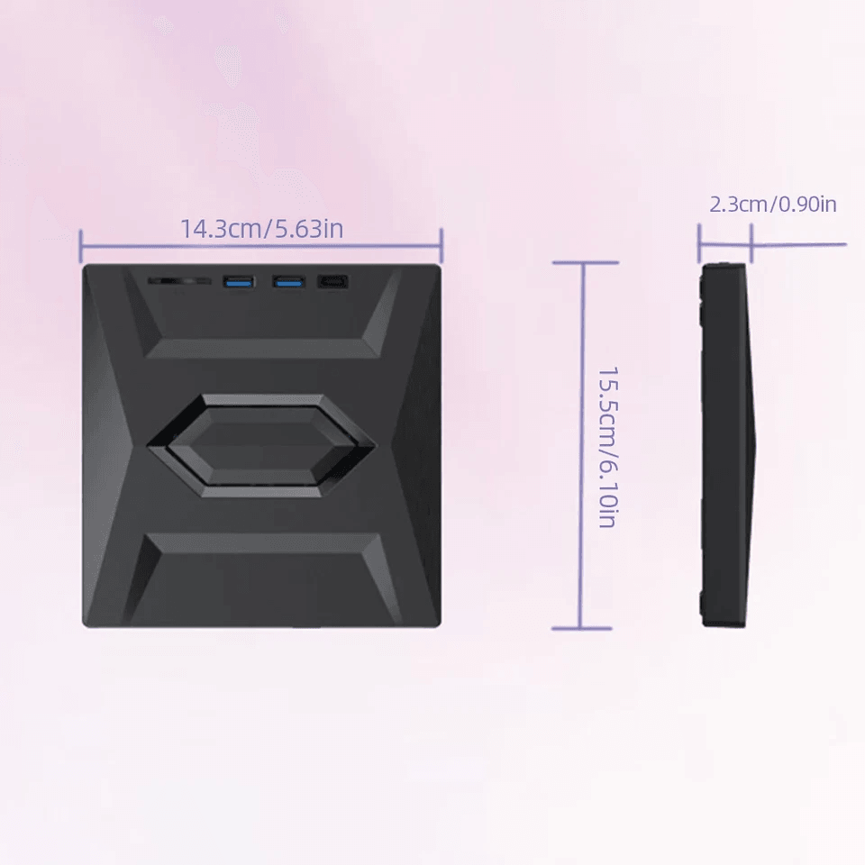 Portable USB CD DVD Burner and Player with SD Card and USB Hub for PC and Mac