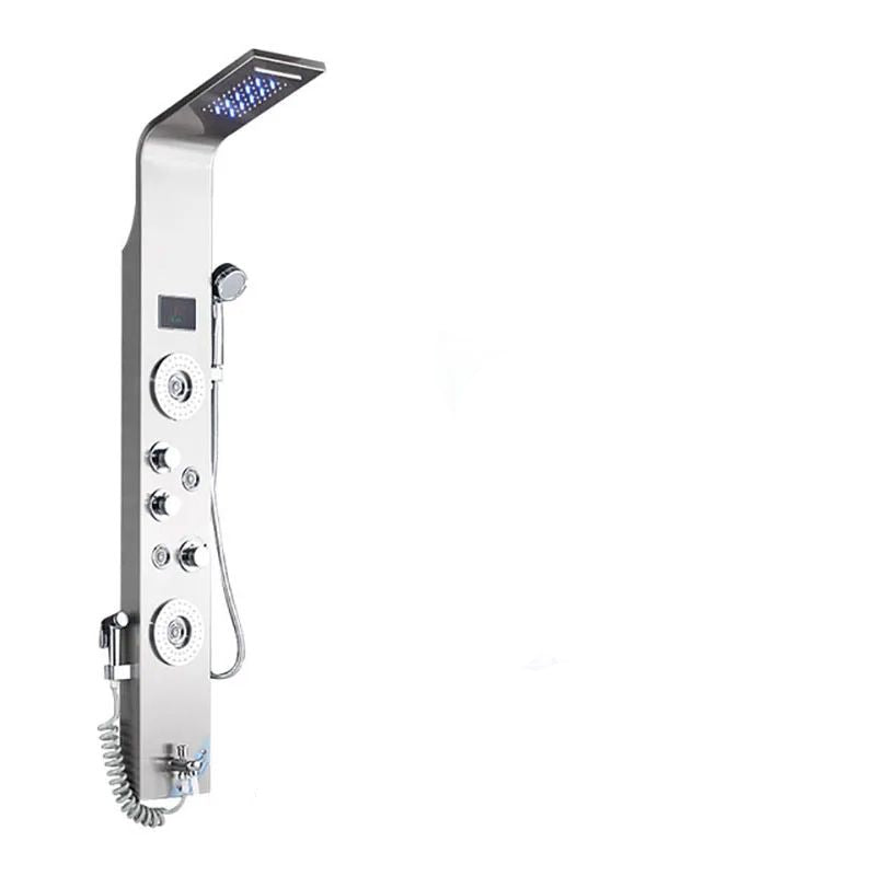 Multi-Mode Shower Column with LED Light and Digital Temperature Display
