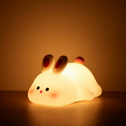 Silicone Bunny Night Light with USB Rechargeable Touch Control