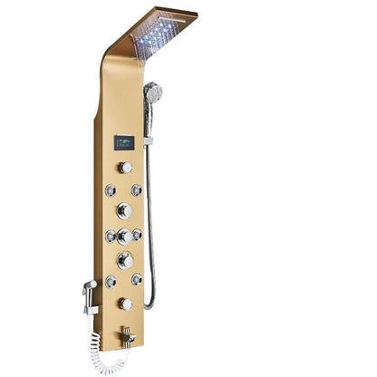 Multi-Mode Shower Column with LED Light and Digital Temperature Display