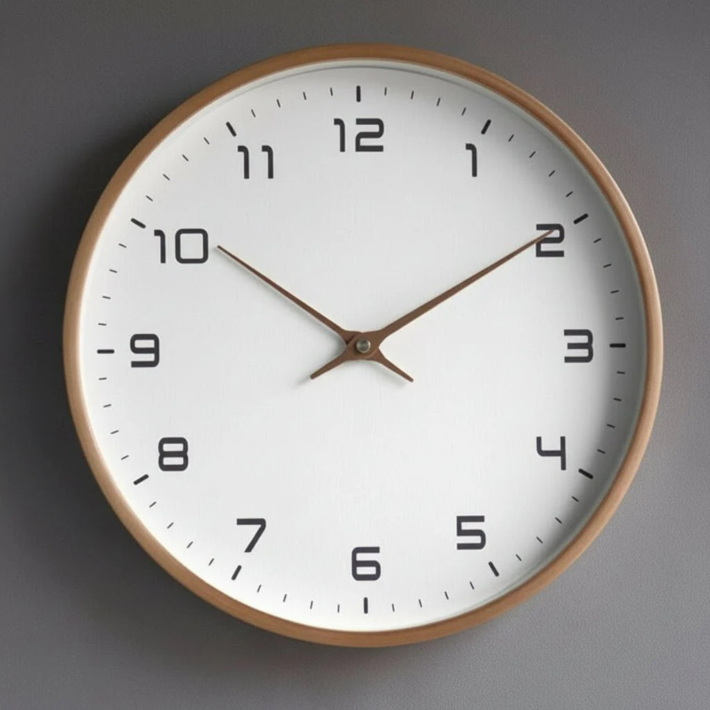 Minimalist Round Wall Clock for Scandinavian Style Interiors