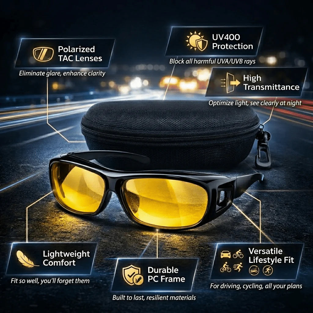 Anti-Glare Glasses for Night Driving Eye Comfort