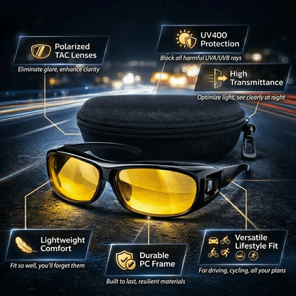 Anti-Glare Glasses for Night Driving Eye Comfort