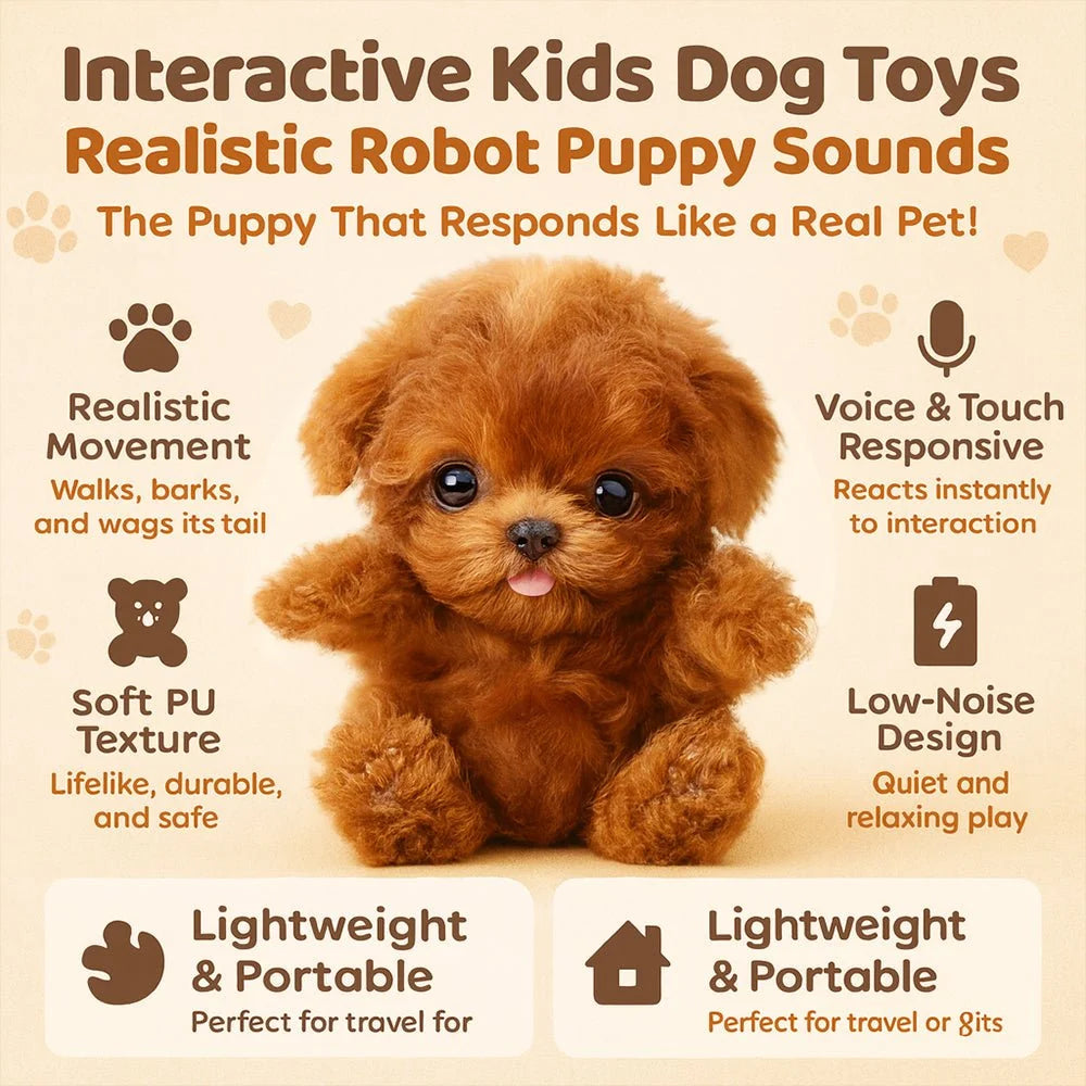 Interactive Robotic Puppy Toy with Motion Response