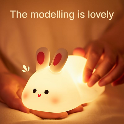 Silicone Bunny Night Light with USB Rechargeable Touch Control