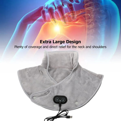 USB Powered Heating Wrap for Neck and Shoulder Pain with 3 Temperature Settings