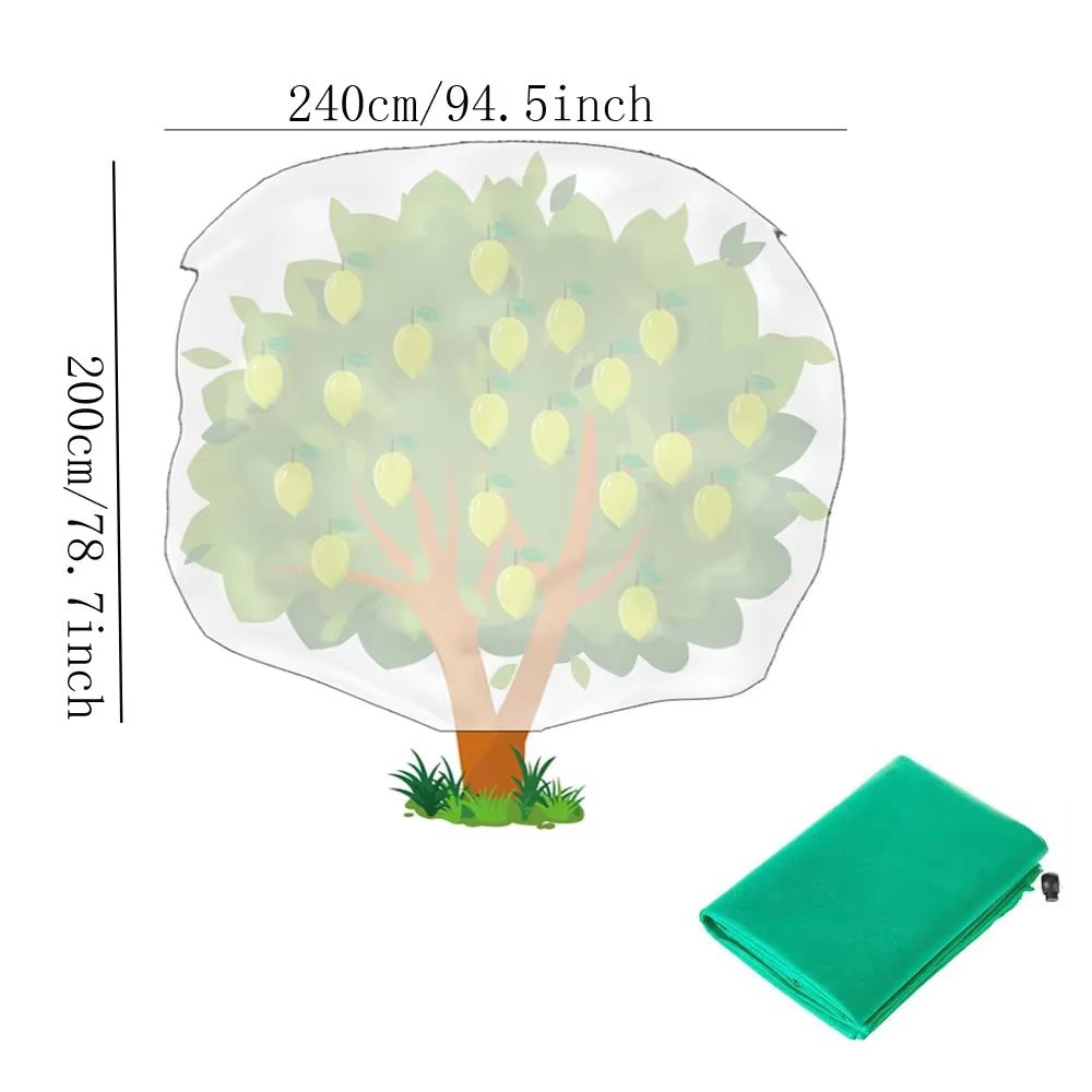 Breathable Garden Blanket for Frost and Freeze Protection with Zip Closure