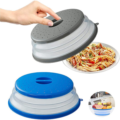 Foldable Silicone Splatter Guard for Microwave Cooking and Food Storage