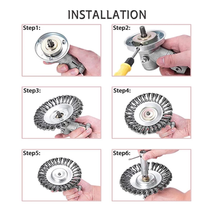 8 Inch Rust Removal Wheel for Weeding and Cleaning Tools