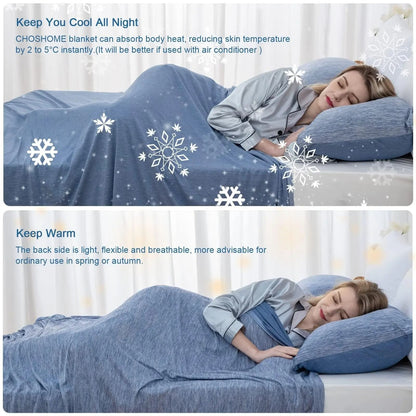 Lightweight Summer Blanket for Hot Sleepers with Cooling Fabric