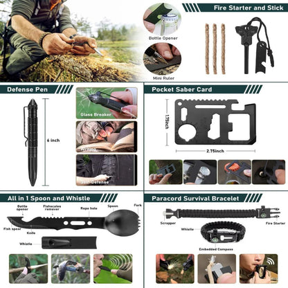 262-Piece Emergency First Aid and Camping Survival Gear Set