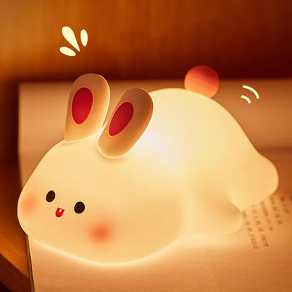Silicone Bunny Night Light with USB Rechargeable Touch Control