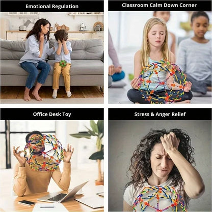 Expandable Sensory Sphere Ball for Stress Relief and Relaxation