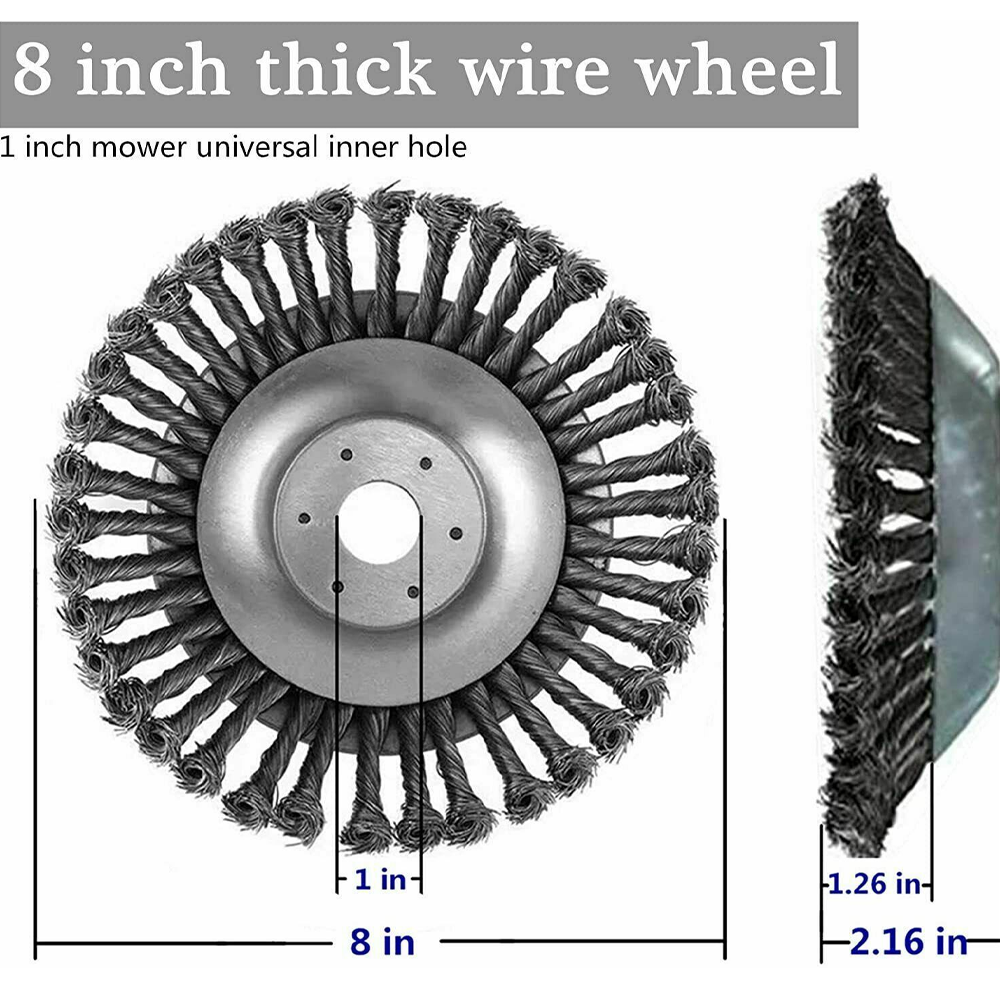 8 Inch Rust Removal Wheel for Weeding and Cleaning Tools