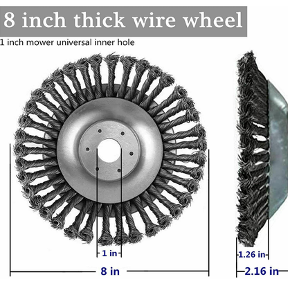 8 Inch Rust Removal Wheel for Weeding and Cleaning Tools