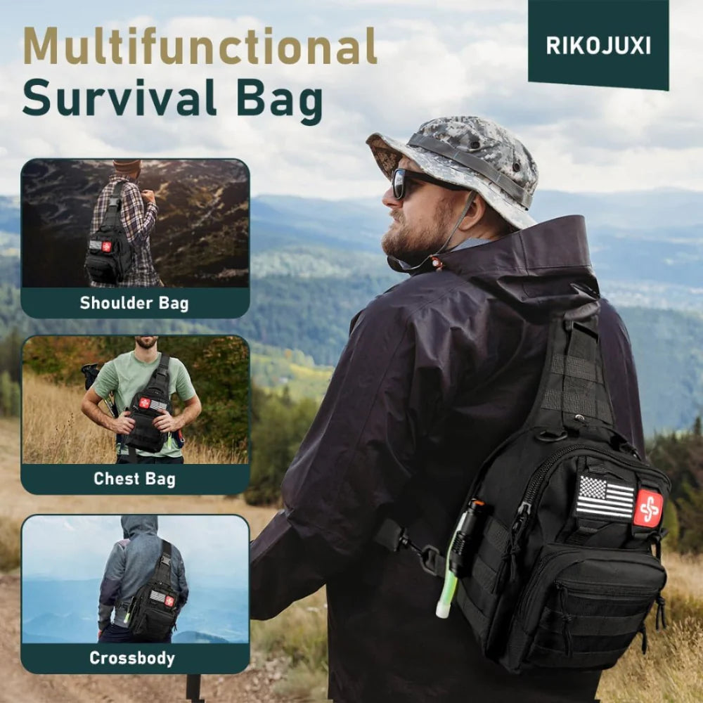 262-Piece Emergency First Aid and Camping Survival Gear Set
