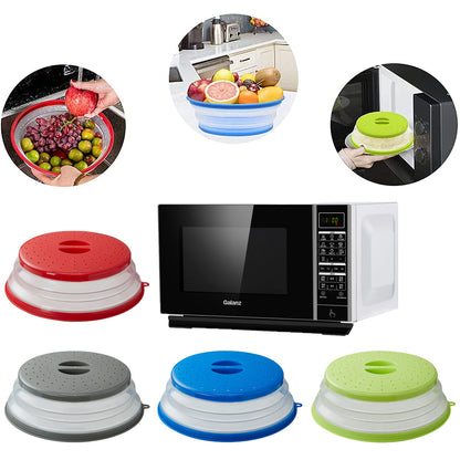Foldable Silicone Splatter Guard for Microwave Cooking and Food Storage