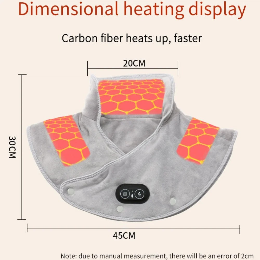 USB Powered Heating Wrap for Neck and Shoulder Pain with 3 Temperature Settings