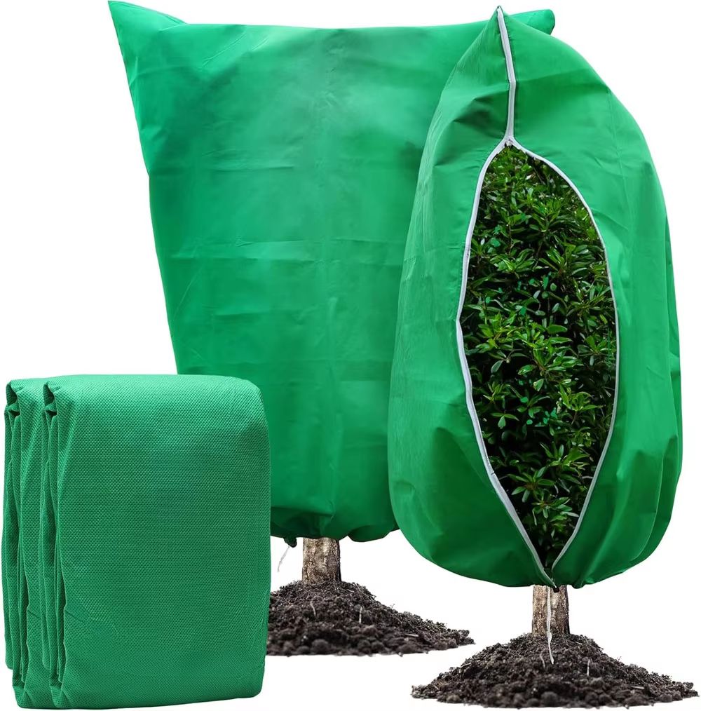 Breathable Garden Blanket for Frost and Freeze Protection with Zip Closure