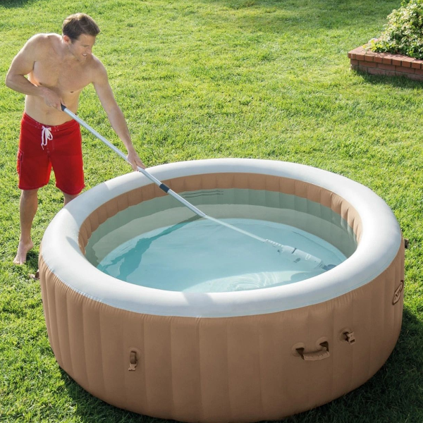Cordless Handheld Pool Cleaner with Dual Brush Heads for Above Ground Pools
