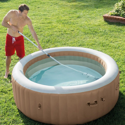 Cordless Handheld Pool Cleaner with Dual Brush Heads for Above Ground Pools