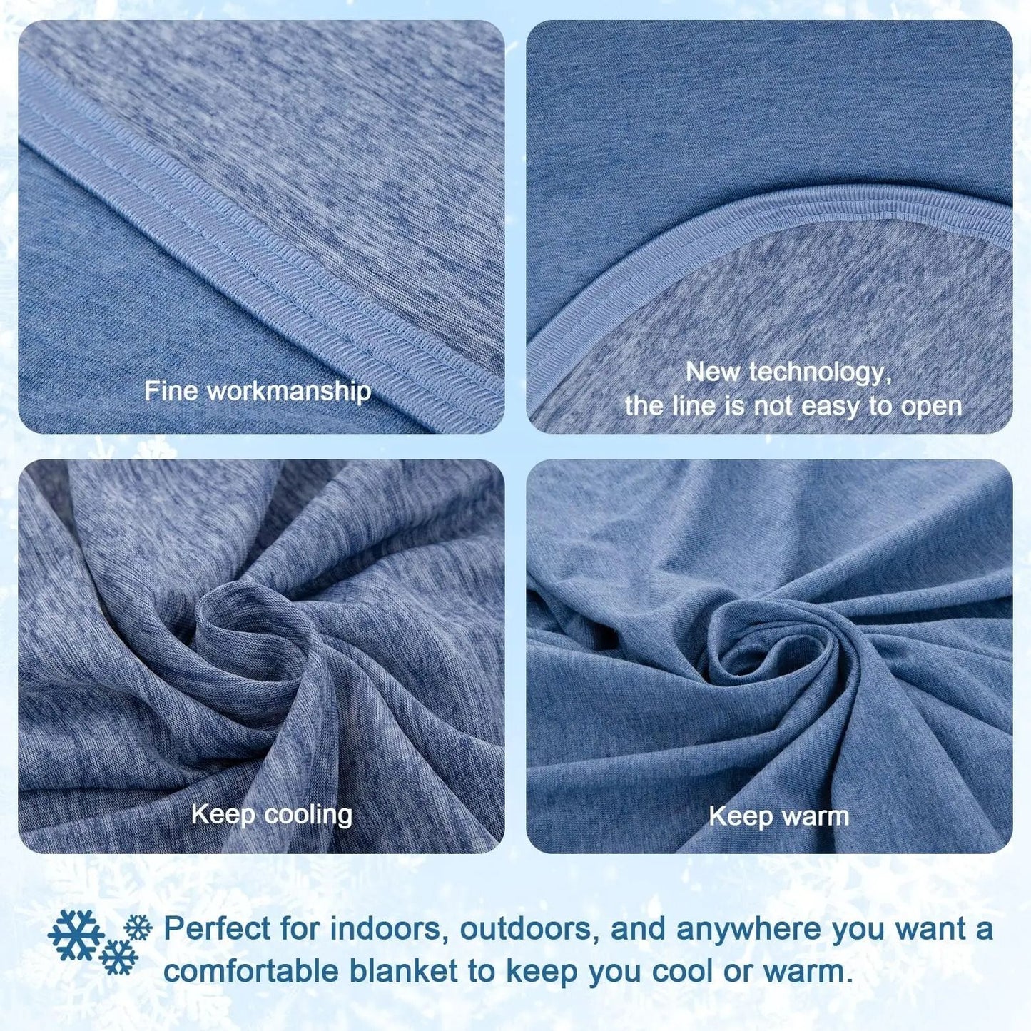 Lightweight Summer Blanket for Hot Sleepers with Cooling Fabric