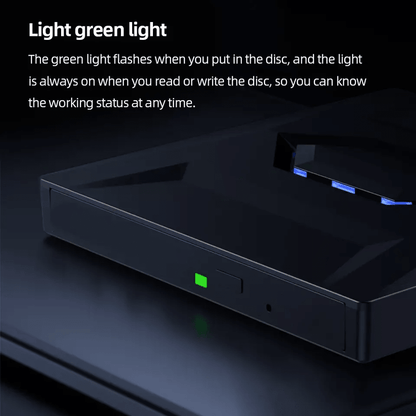 Portable USB CD DVD Burner and Player with SD Card and USB Hub for PC and Mac