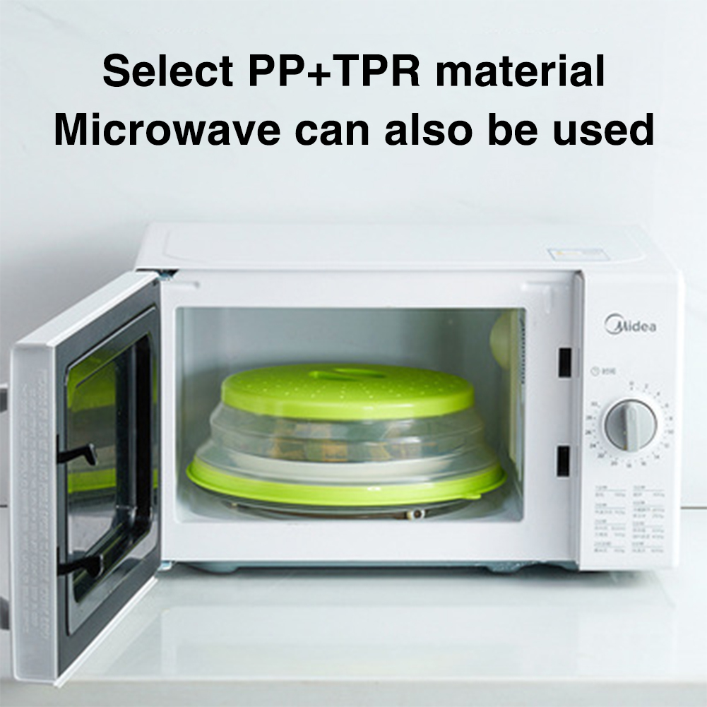 Foldable Silicone Splatter Guard for Microwave Cooking and Food Storage