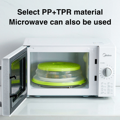 Foldable Silicone Splatter Guard for Microwave Cooking and Food Storage