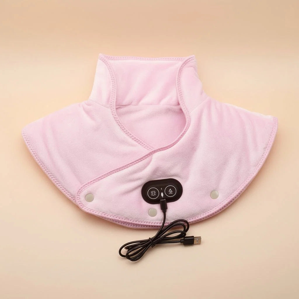 Vibrating Heat Massager Pad for Neck and Shoulder Relief