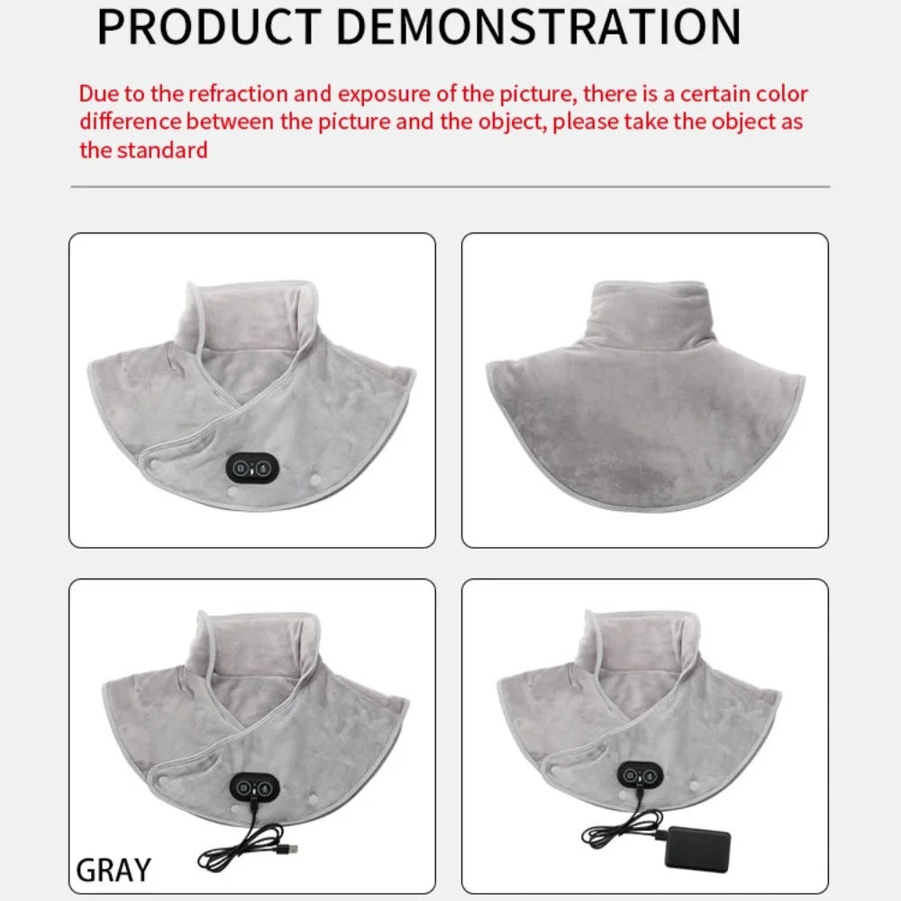 USB Powered Heating Wrap for Neck and Shoulder Pain with 3 Temperature Settings