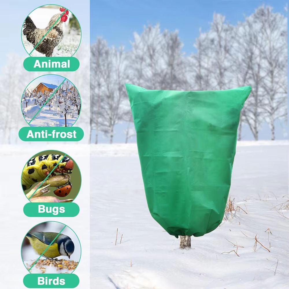 Breathable Garden Blanket for Frost and Freeze Protection with Zip Closure